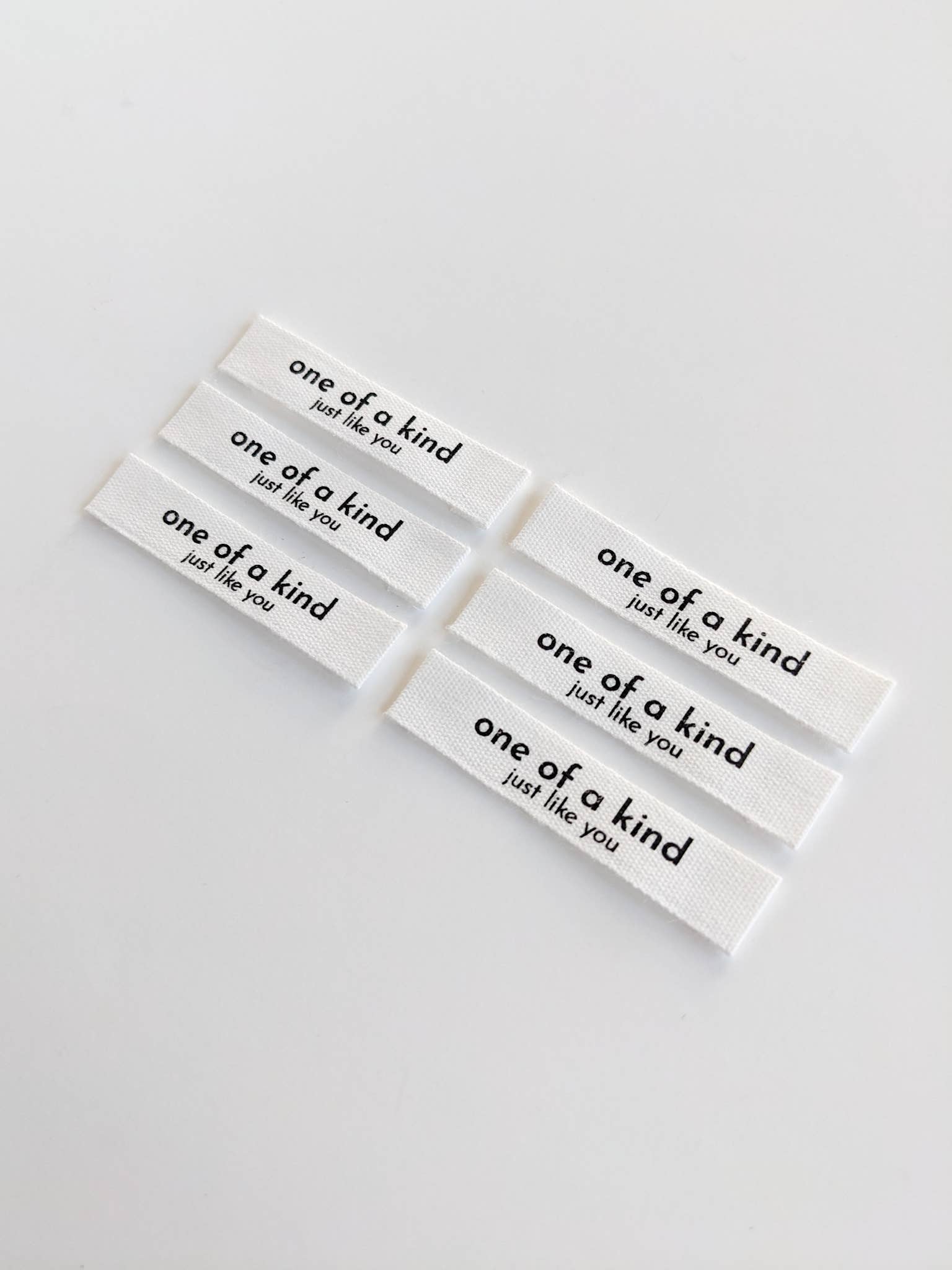 Sy-inn Merkelapper Bomull "One of a Kind, Just Like You"