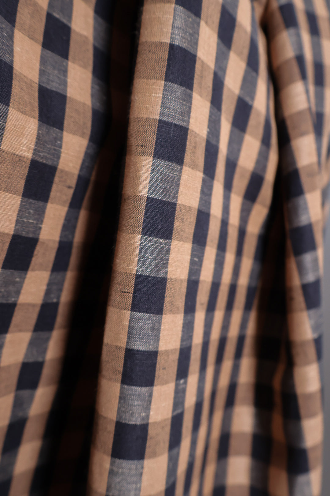 Irish Coffee Rutete Økologisk Bomull- og Linblanding