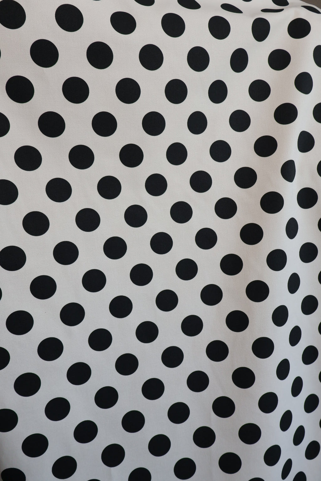 Polka Dot Denim Ivory med sorte prikker