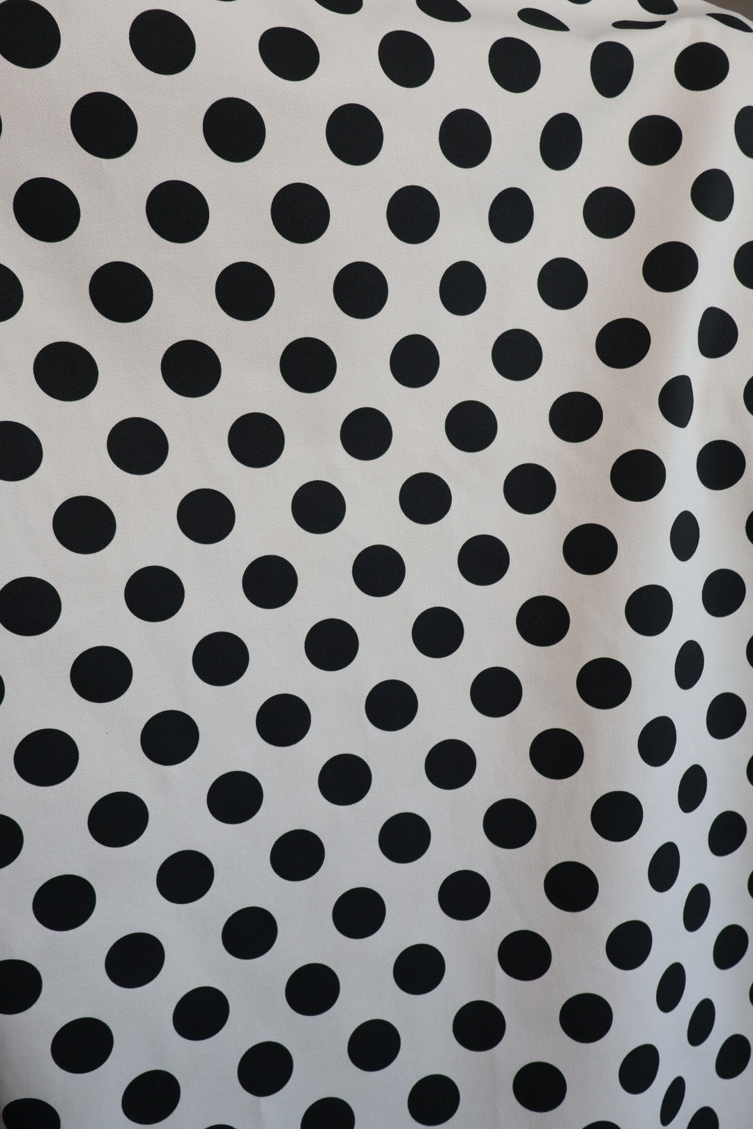 Polka Dot Denim Ivory med sorte prikker