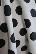 Polka Dot Denim Ivory med sorte prikker