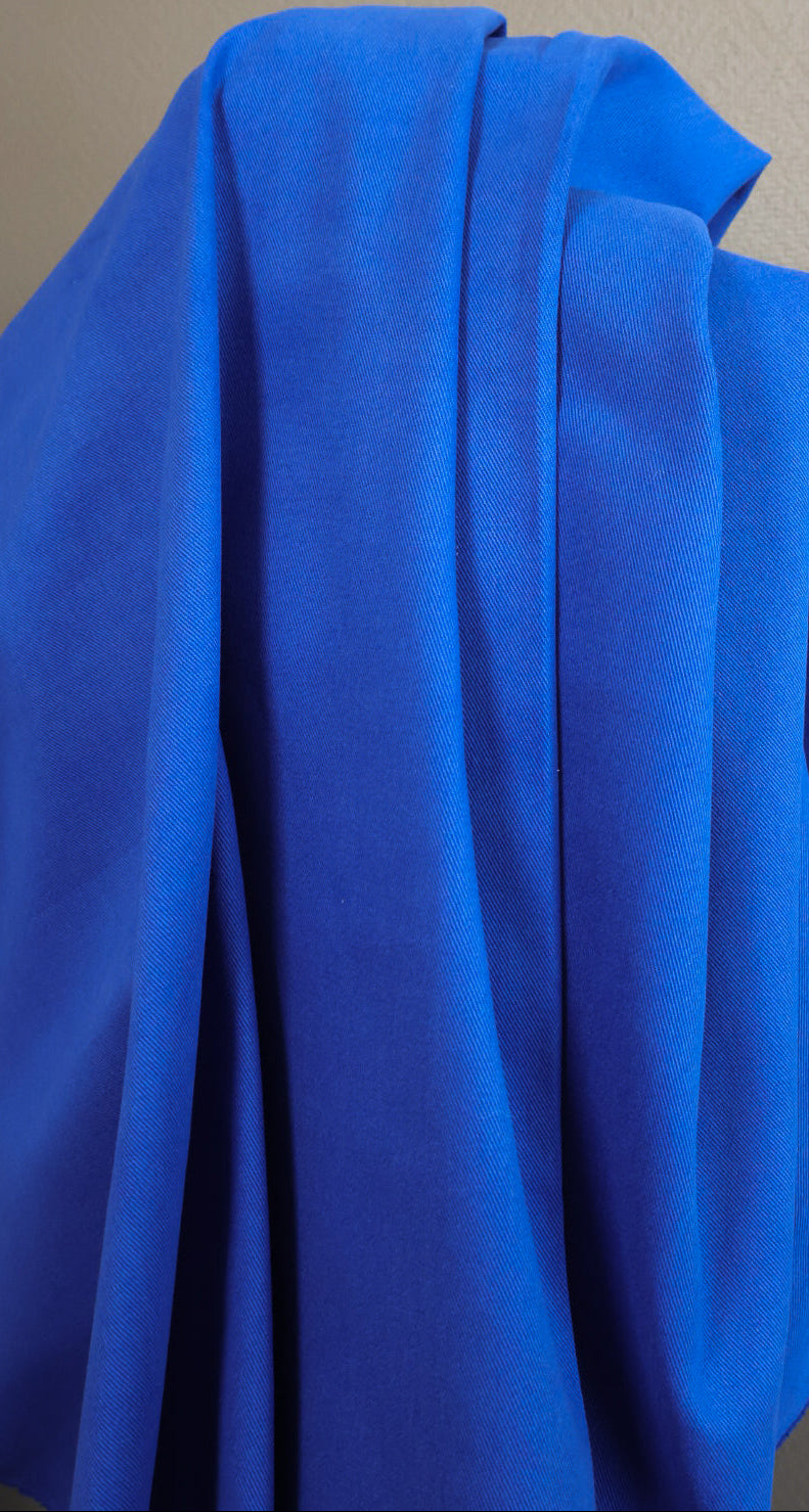 Gabardine 100% Bomull Kobolt Blå