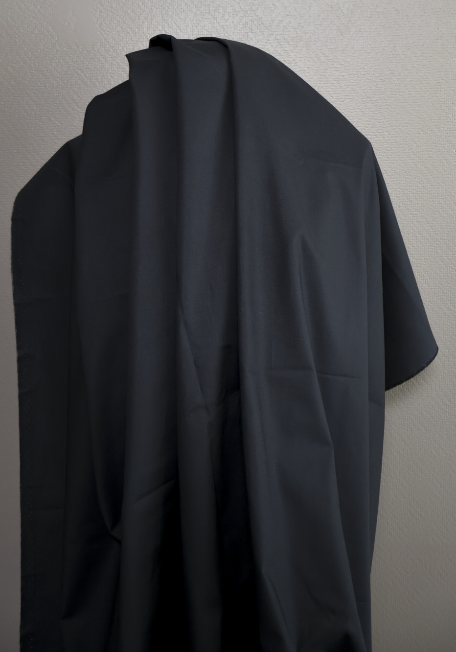 Sort Premium Poplin i 100% Økologisk Bomull