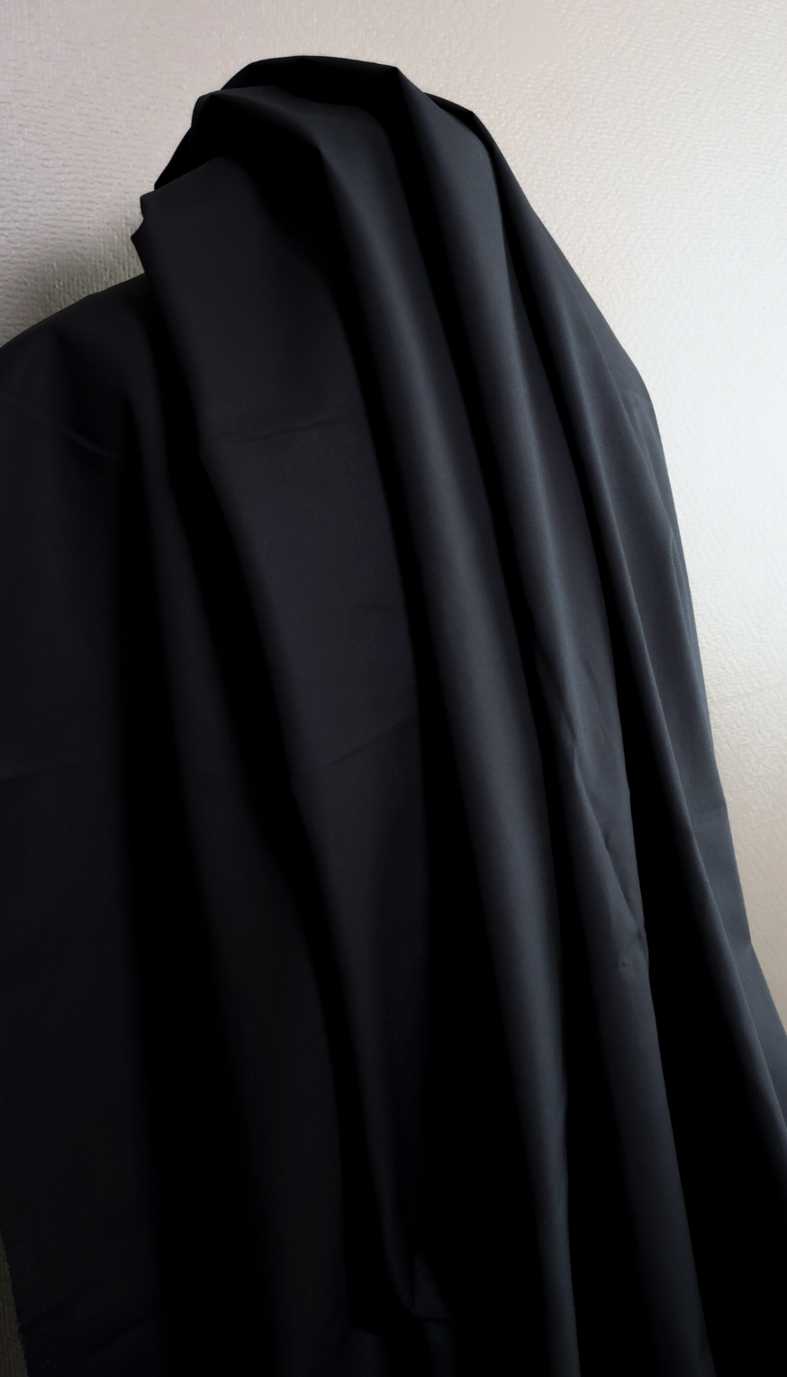 Sort Premium Poplin i 100% Økologisk Bomull