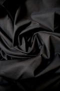 Sort Premium Poplin i 100% Økologisk Bomull