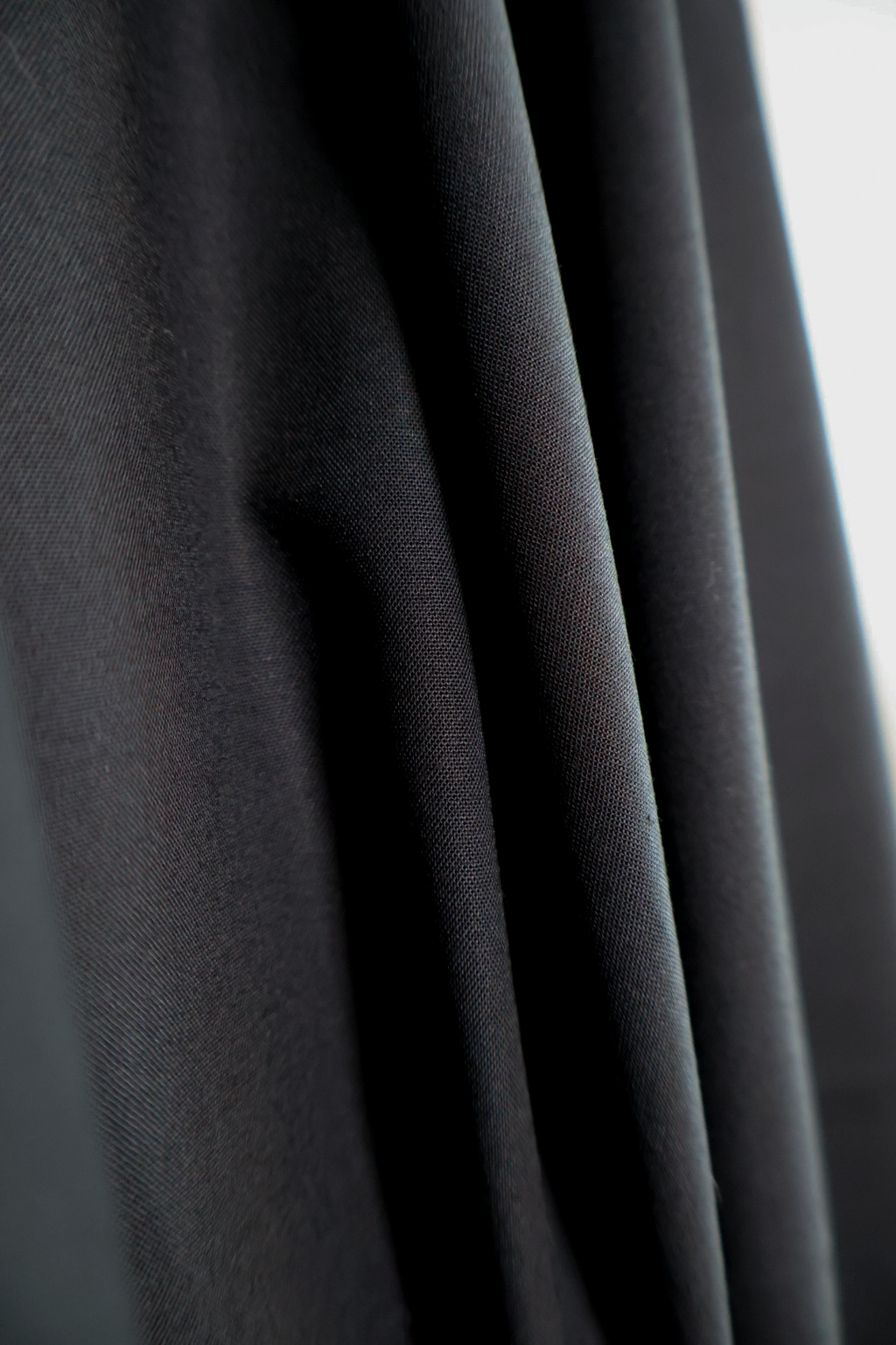 Sort Premium Poplin i 100% Økologisk Bomull