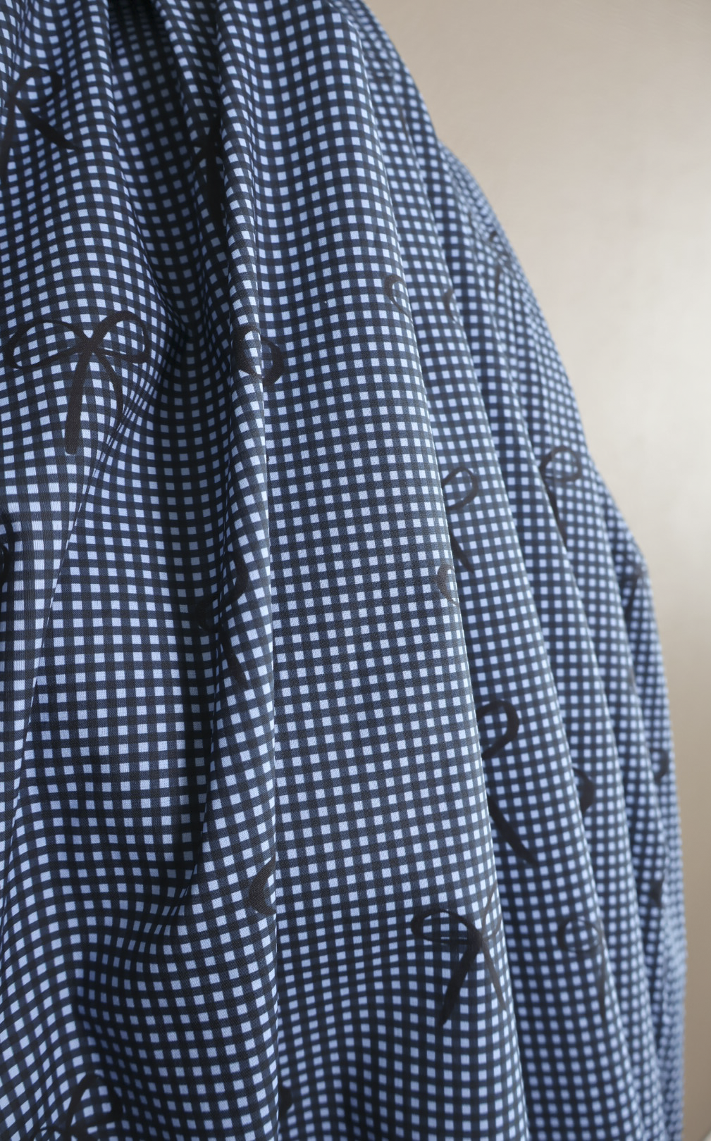 Viola Gingham og Sløyfe-print i Poplin