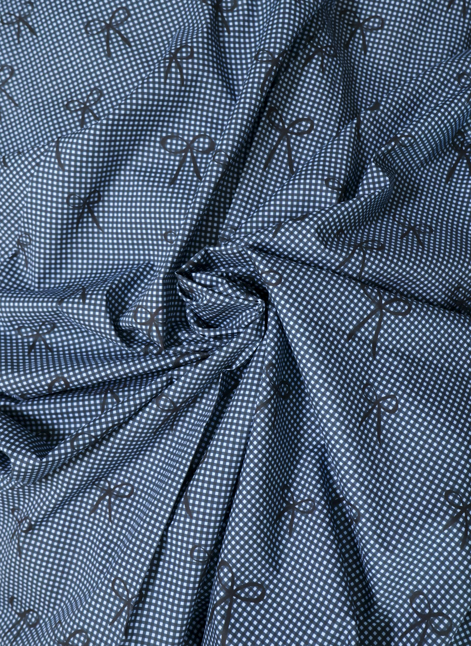 Viola Gingham og Sløyfe-print i Poplin