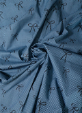 Viola Gingham og Sløyfe-print i Poplin