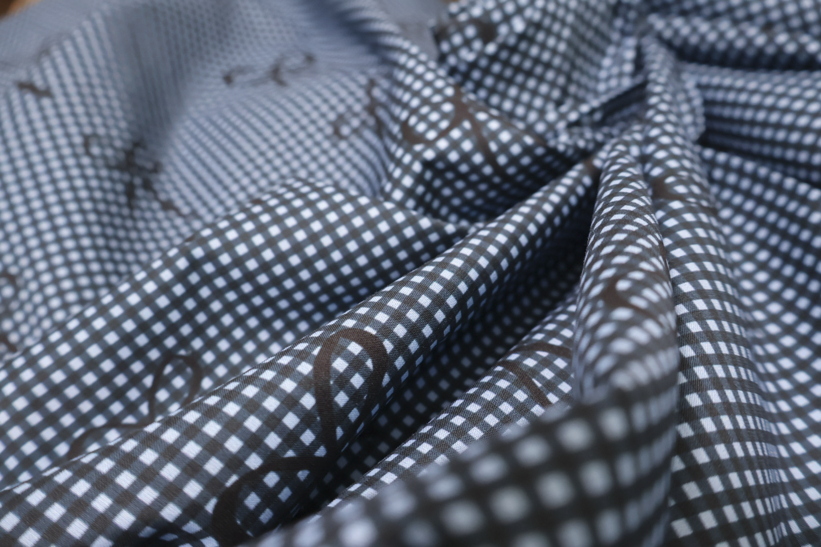 Viola Gingham og Sløyfe-print i Poplin