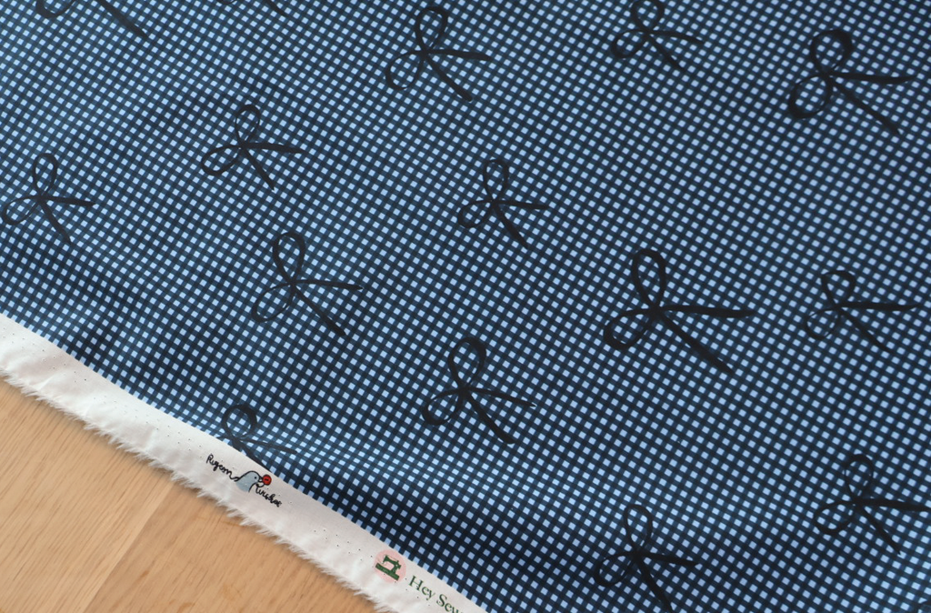 Viola Gingham og Sløyfe-print i Poplin