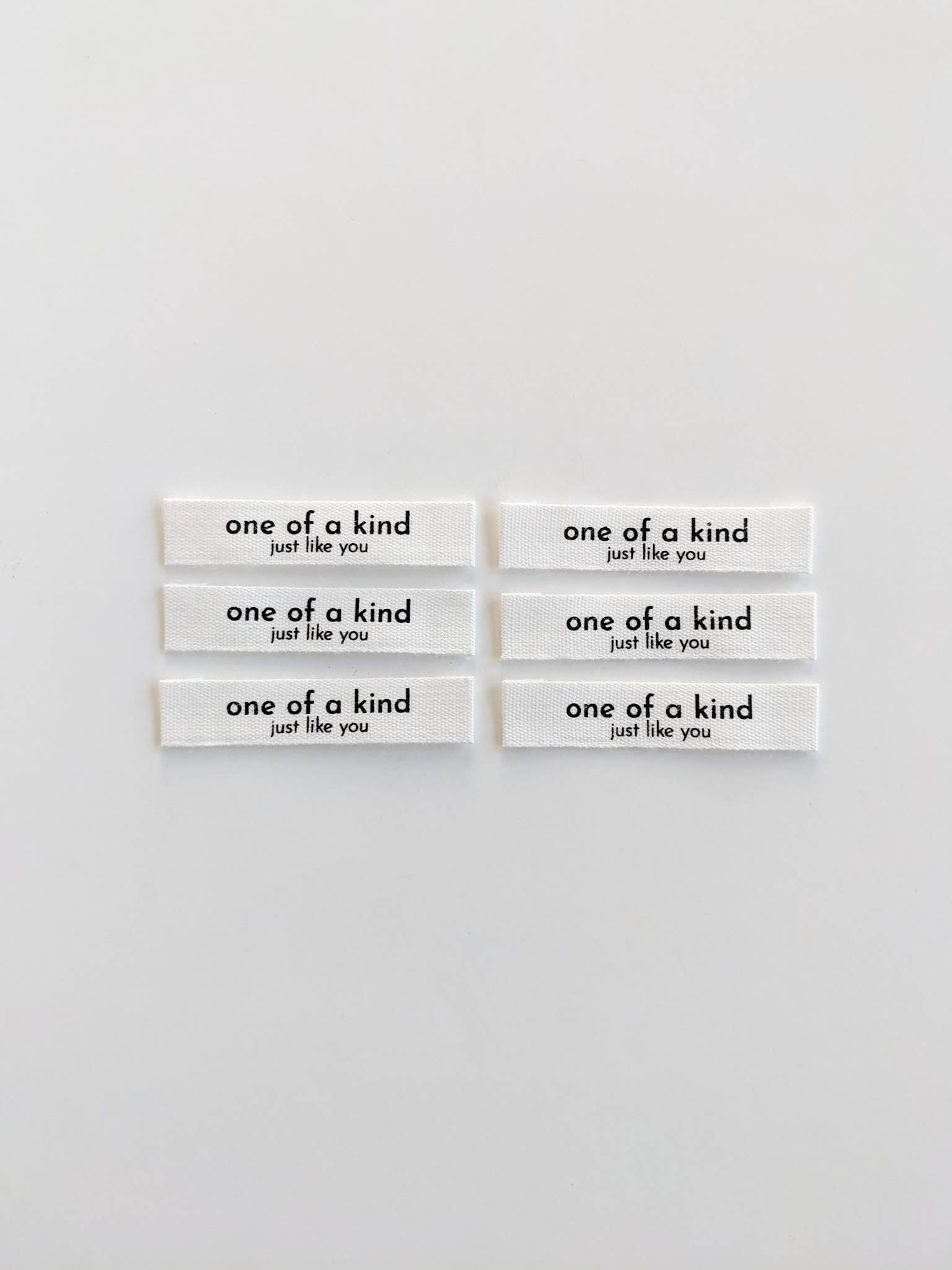 Sy-inn Merkelapper Bomull "One of a Kind, Just Like You"