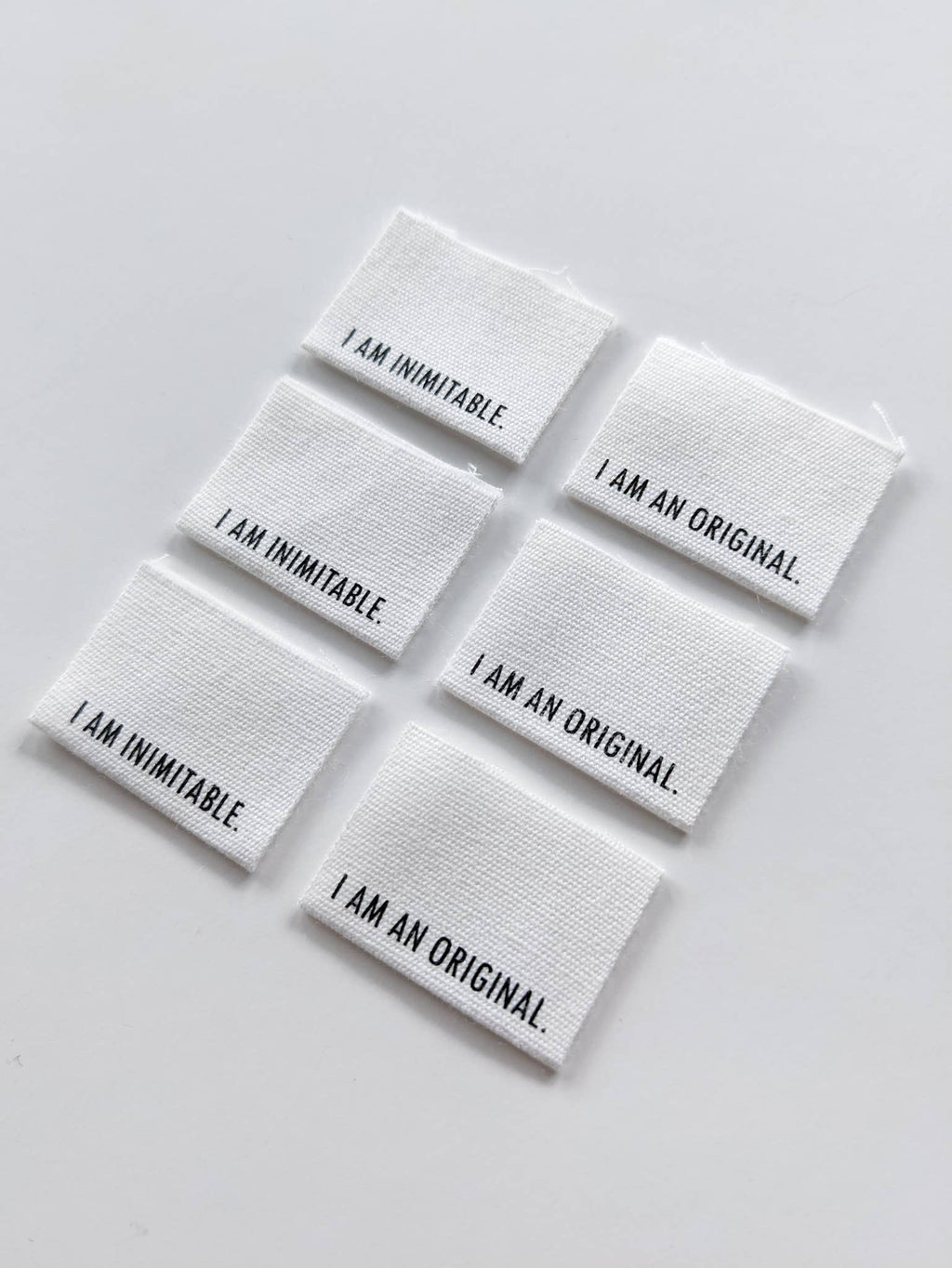 Sy-inn Merkelapper Bomull "I Am Inimitable. I Am An Original"