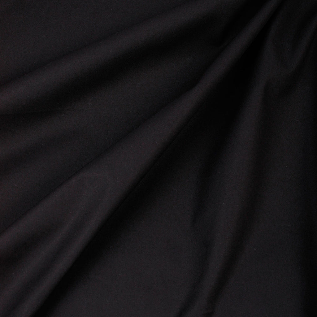 Sort Premium Poplin i 100% Økologisk Bomull