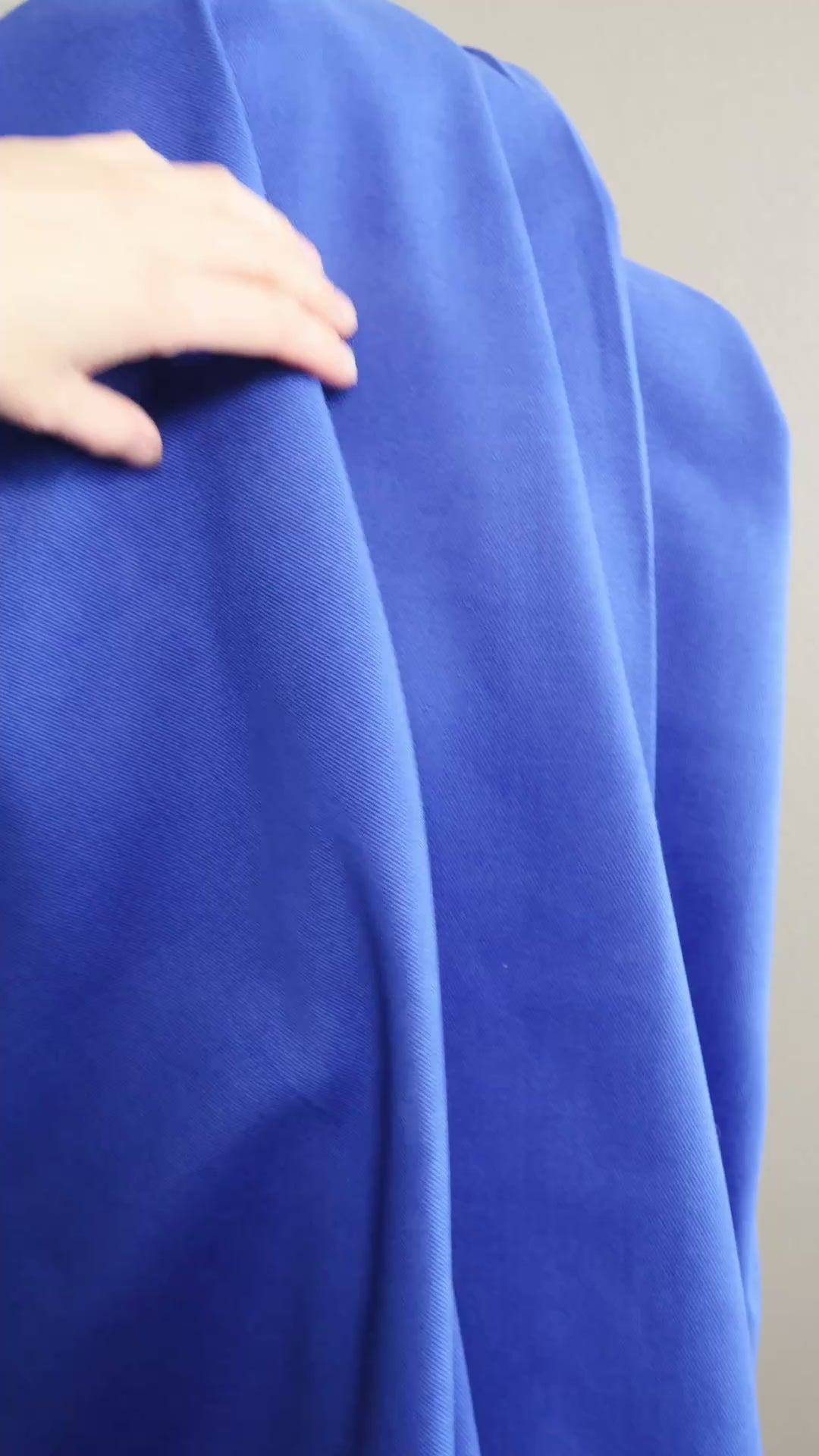 Gabardine 100% Bomull Kobolt Blå