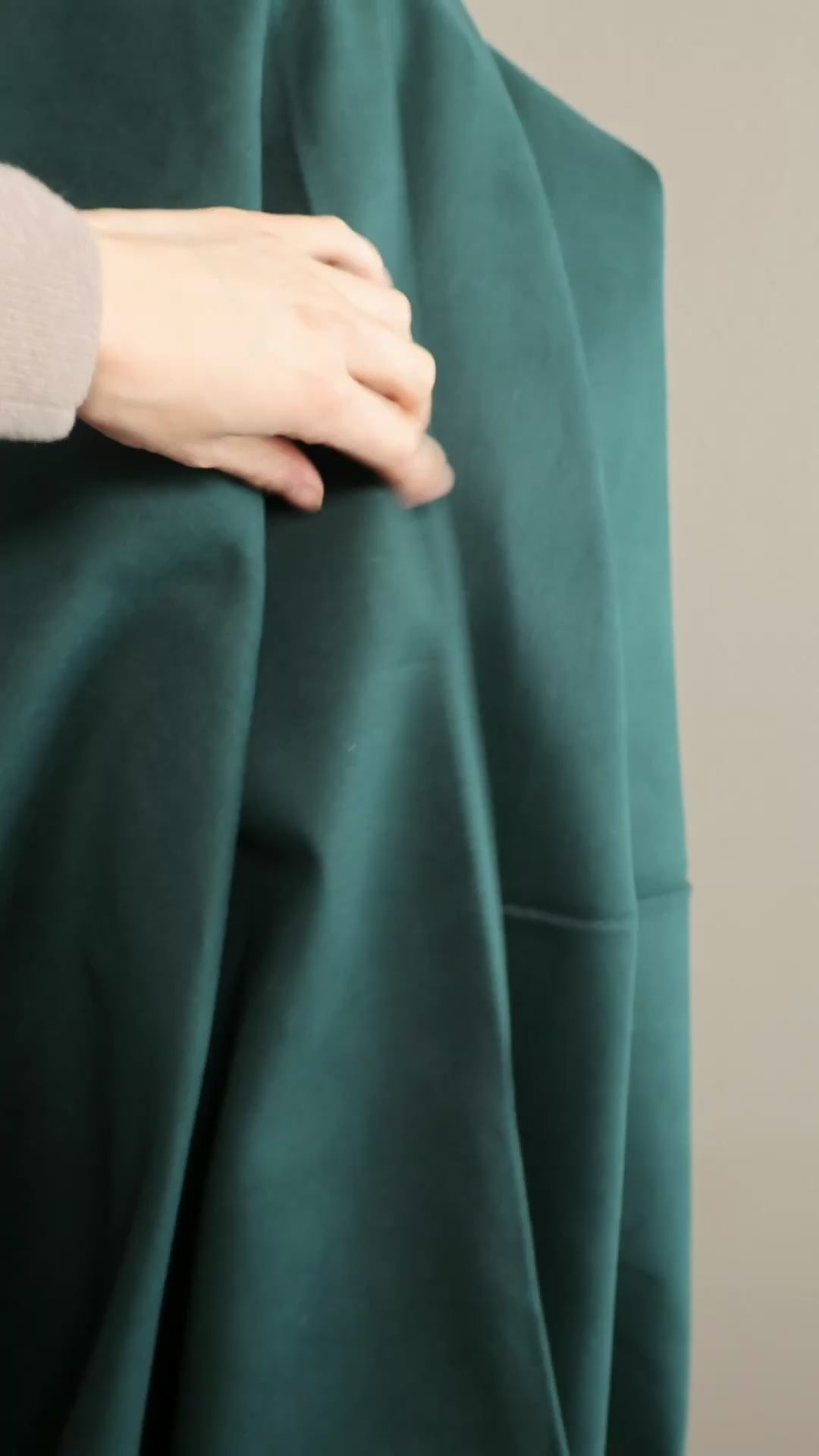 Gabardine 100% Bomull Dyp Skogsgrønn