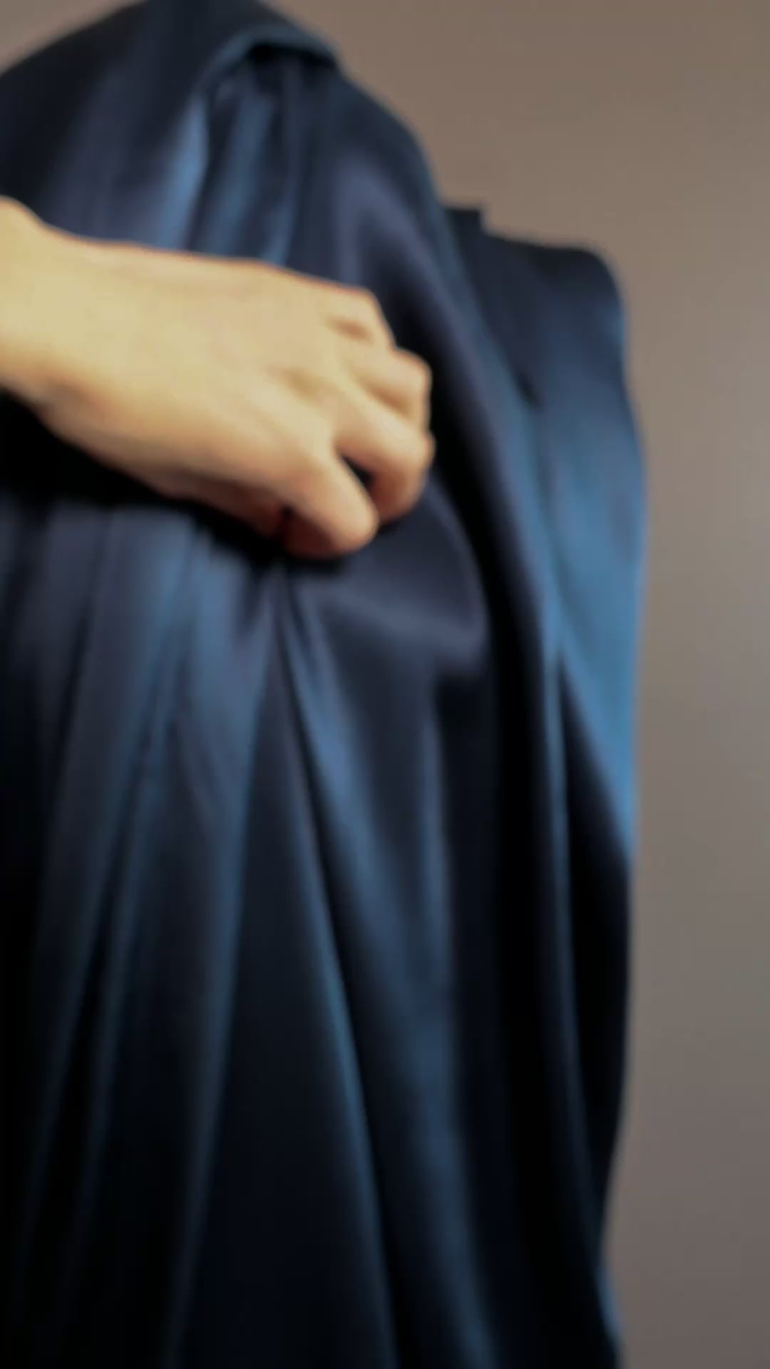 EcoVero Viskose Sateng Midnatt blå