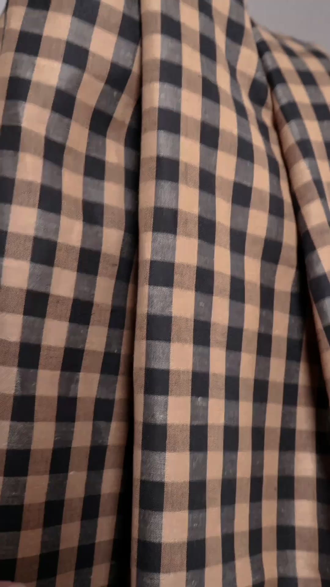 Irish Coffee Rutete Økologisk Bomull- og Linblanding